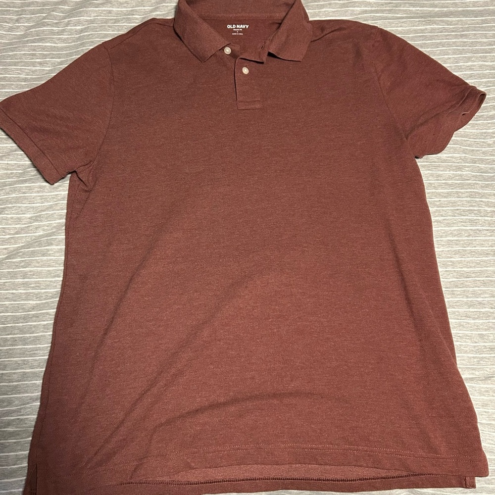 Old Navy Men's Polo Shirt in Reddish burnt color